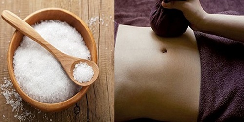 Massage bằng muối giúp giảm mỡ bụng 